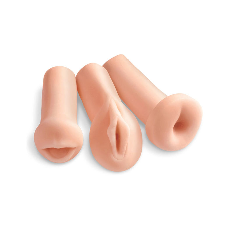 Pipedream Extreme Toyz All 3 Holes Flesh Strokers Set Of 3