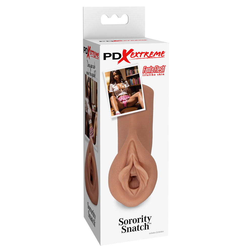Pipedream Extreme Toyz Sorority Snatch Brown Brown Vagina Stroker