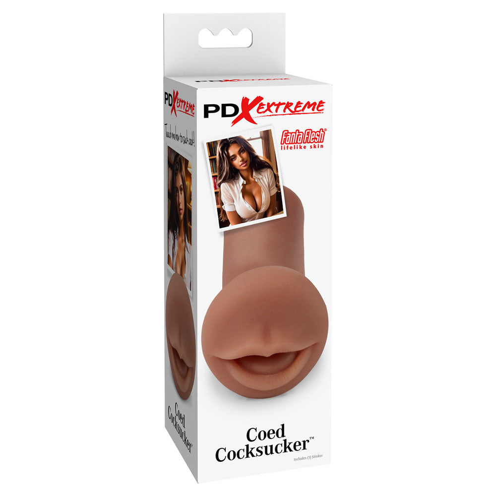 Pipedream Extreme Toyz Coed Cocksucker Brown Brown Mouth Stroker