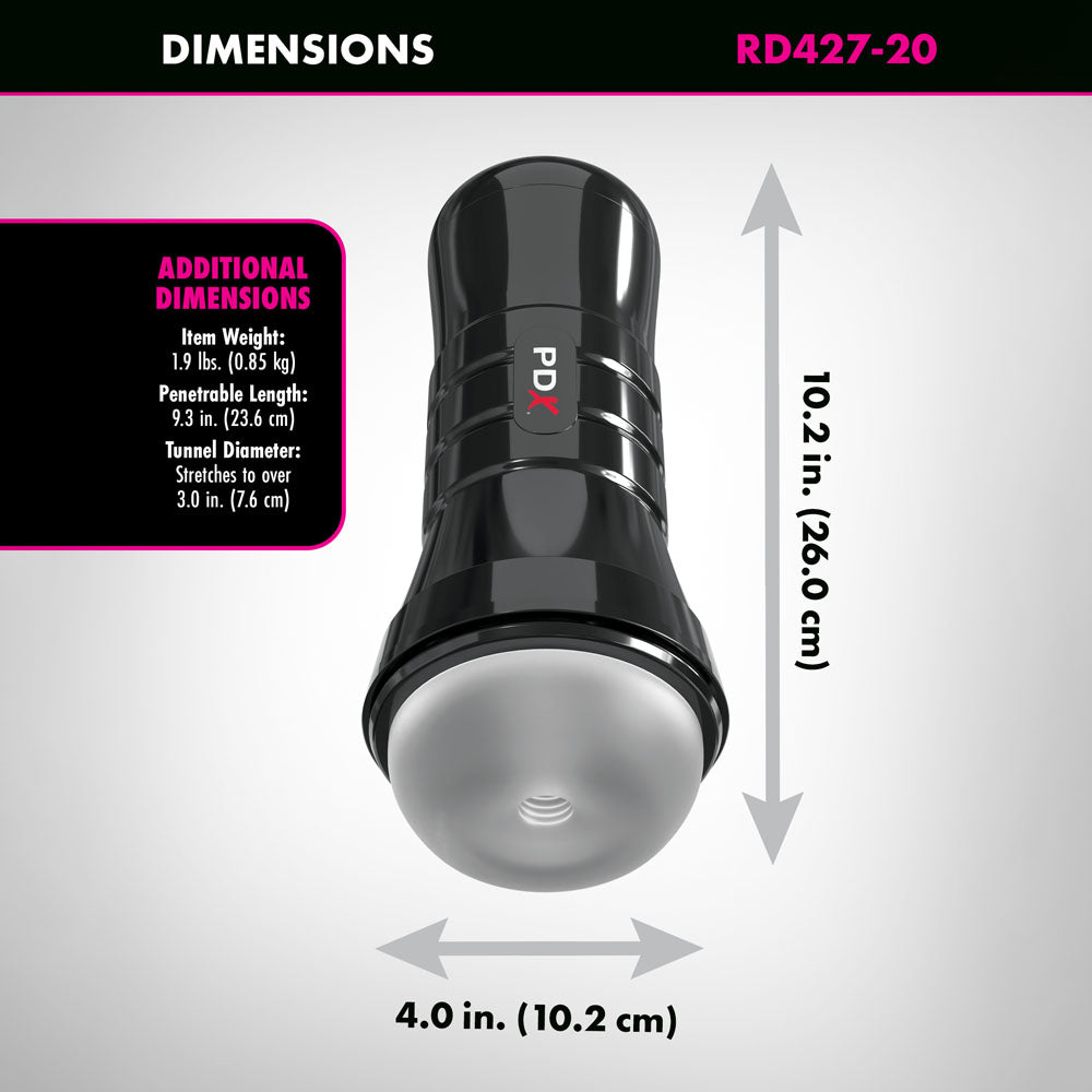 Pdx Wet Pussies Super Slide & Glide Xxl Clear Stroker