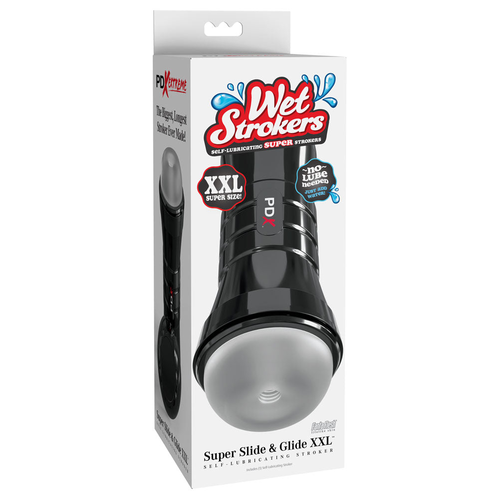 Pdx Wet Pussies Super Slide & Glide Xxl Clear Stroker