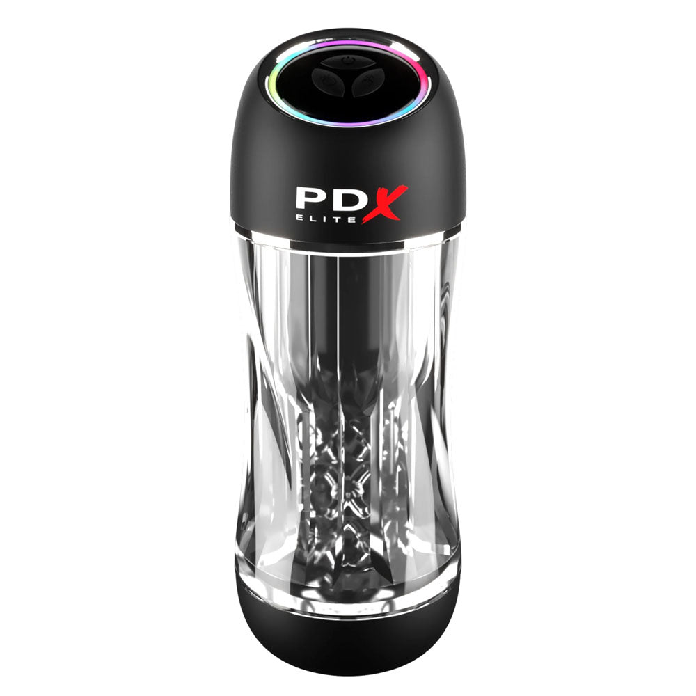 Pdx Elite View Tube Pro Clear Usb Rechargeable Auto Sucking Stroker
