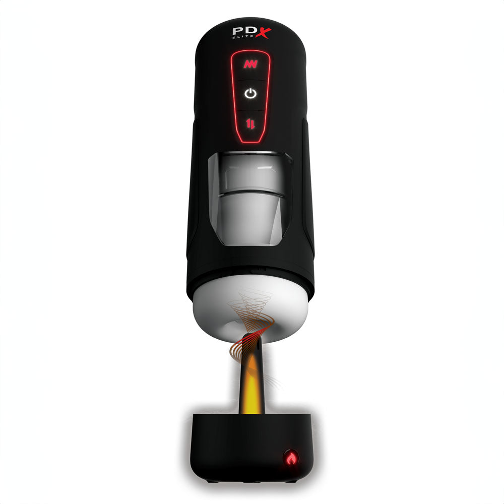 Pdx Elite Milk Me Hotter Usb Rechargeable Thrusting Heating & Vibrating Auto Stroker