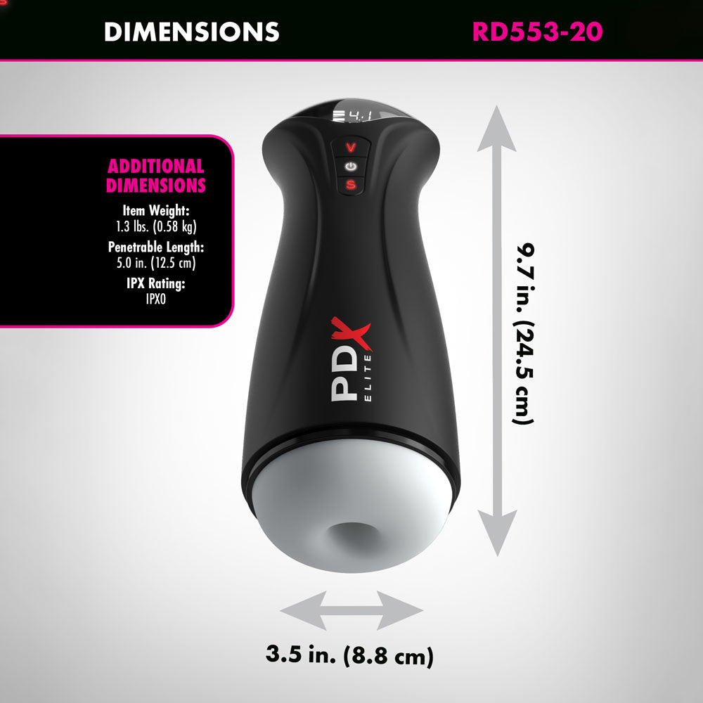 Pdx Elite Fuck Gasm Flesh Usb Rechargeable Sucking & Vibrating Auto Stroker