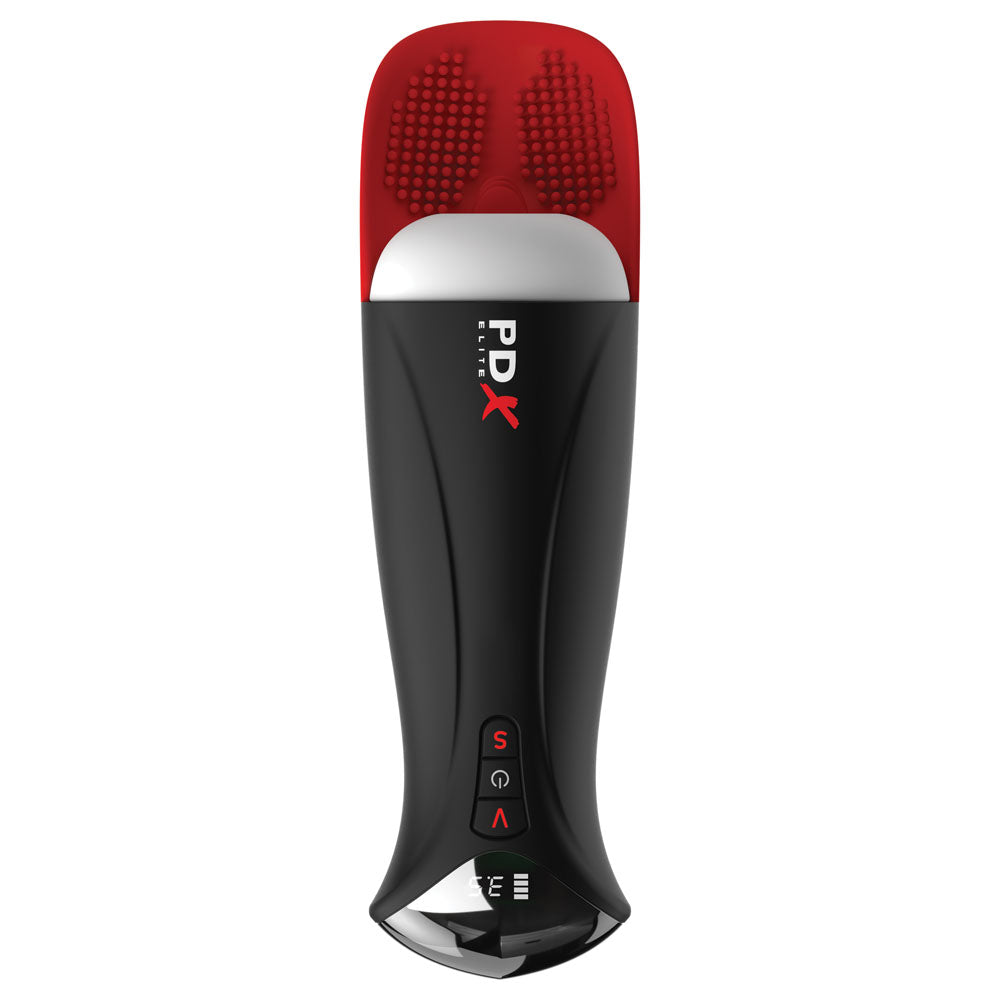 Pdx Elite Fap O Matic Pro Xl White/Red White Usb Rechargeable Auto Stroker