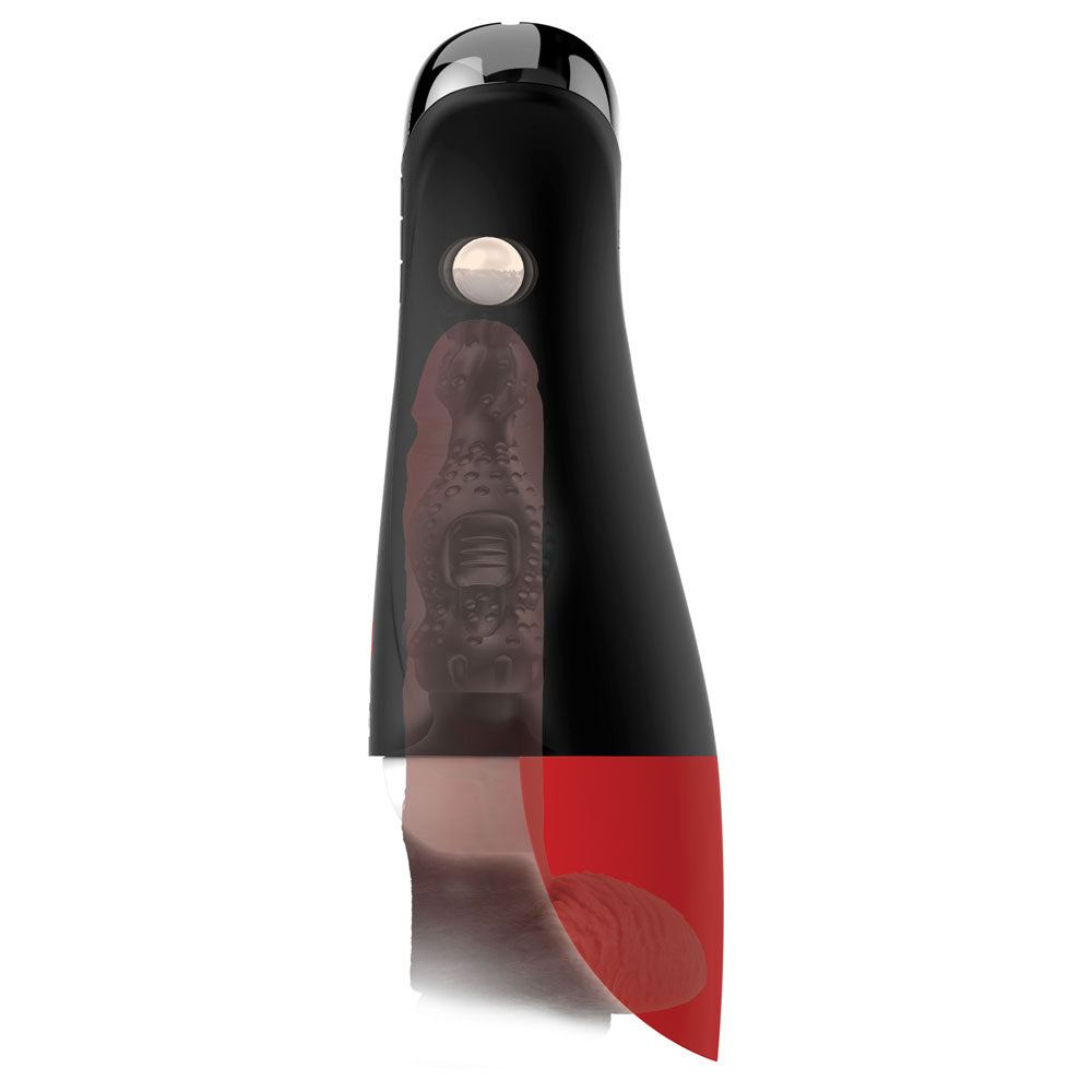 Pdx Elite Fap O Matic Pro Xl White/Red White Usb Rechargeable Auto Stroker