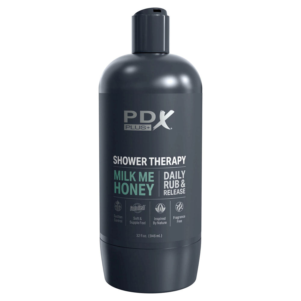 Pdx Plus Shower Therapy Milk Me Honey Flesh Flesh Discreet Vagina Stroker With Suction Base