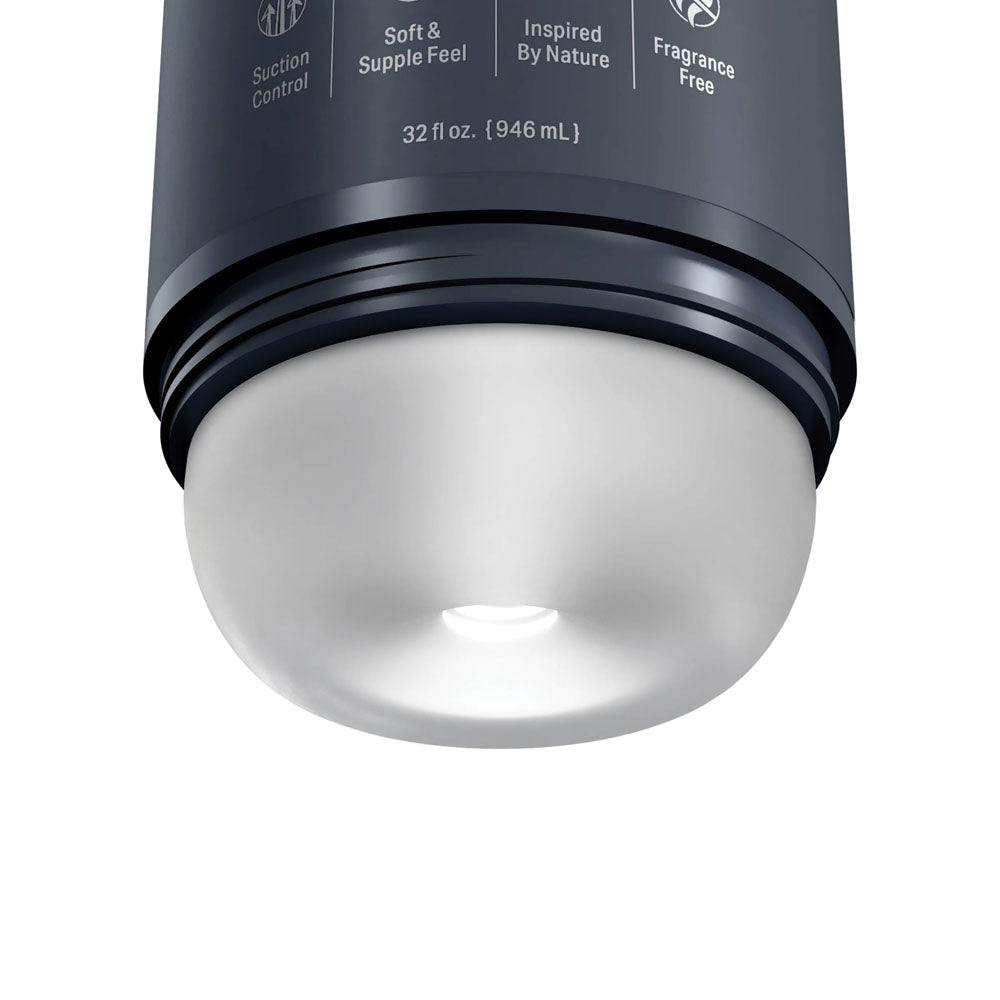 Pdx Plus Shower Therapy Deep Cream Frosted Clear Discreet Stroker With Suction Base
