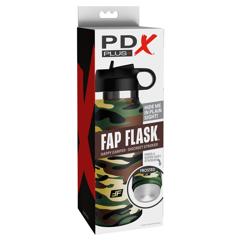 Pdx Plus Fap Flask Happy Camper Frosted Discreet Stroker