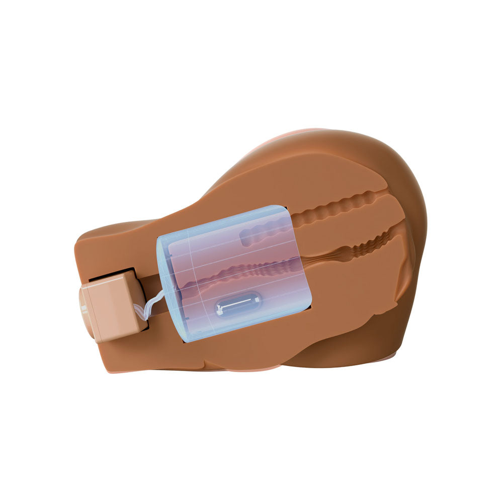 Pdx Elite Back That Ass Up Brown Brown Usb Rechargeable Auto Mega Masturbator