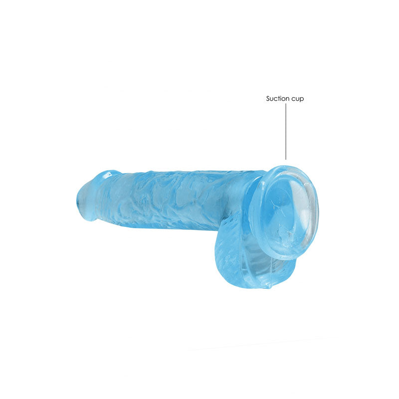 Realrock 6'' Realistic Dildo With Balls Blue 15.2 Cm Dong