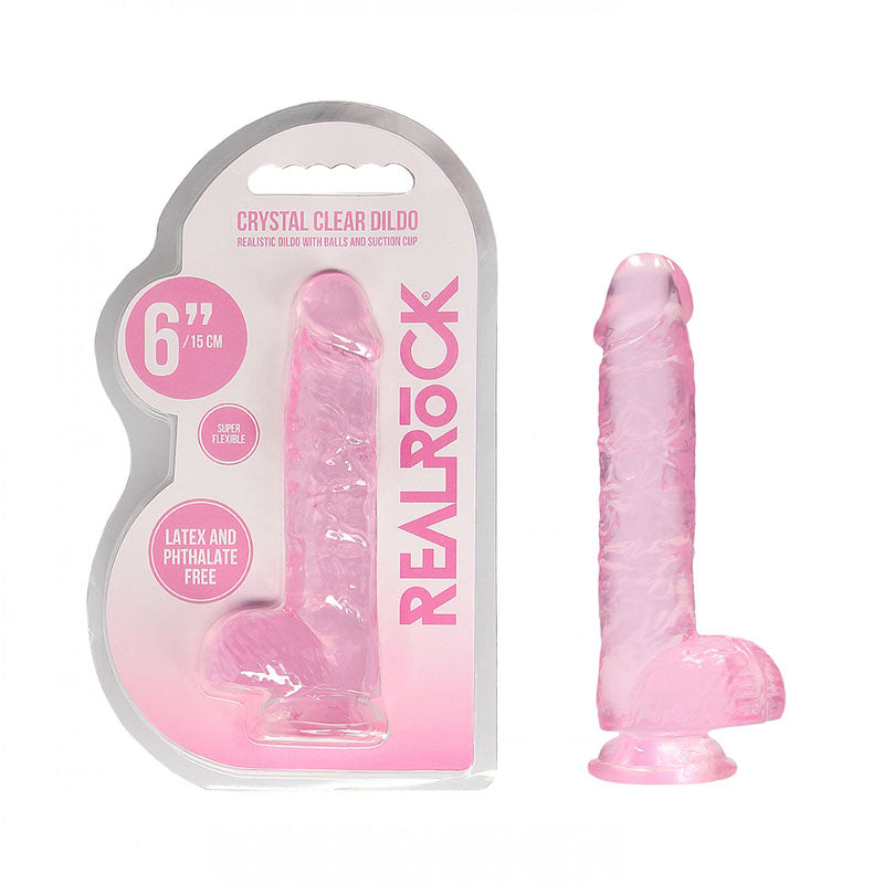Realrock 6'' Realistic Dildo With Balls Pink 15.2 Cm Dong