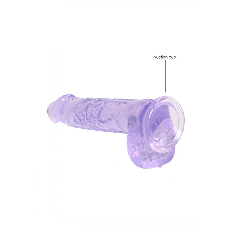 Realrock 6'' Realistic Dildo With Balls Purple 15.2 Cm Dong
