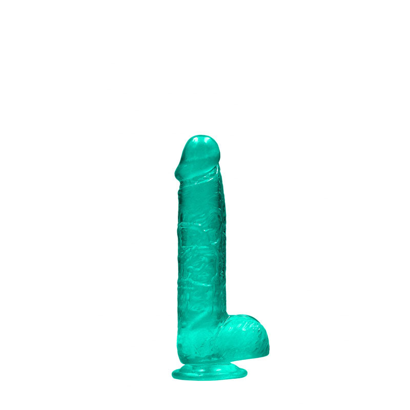 Realrock 6'' Realistic Dildo With Balls Turquoise 15.2 Cm Dong