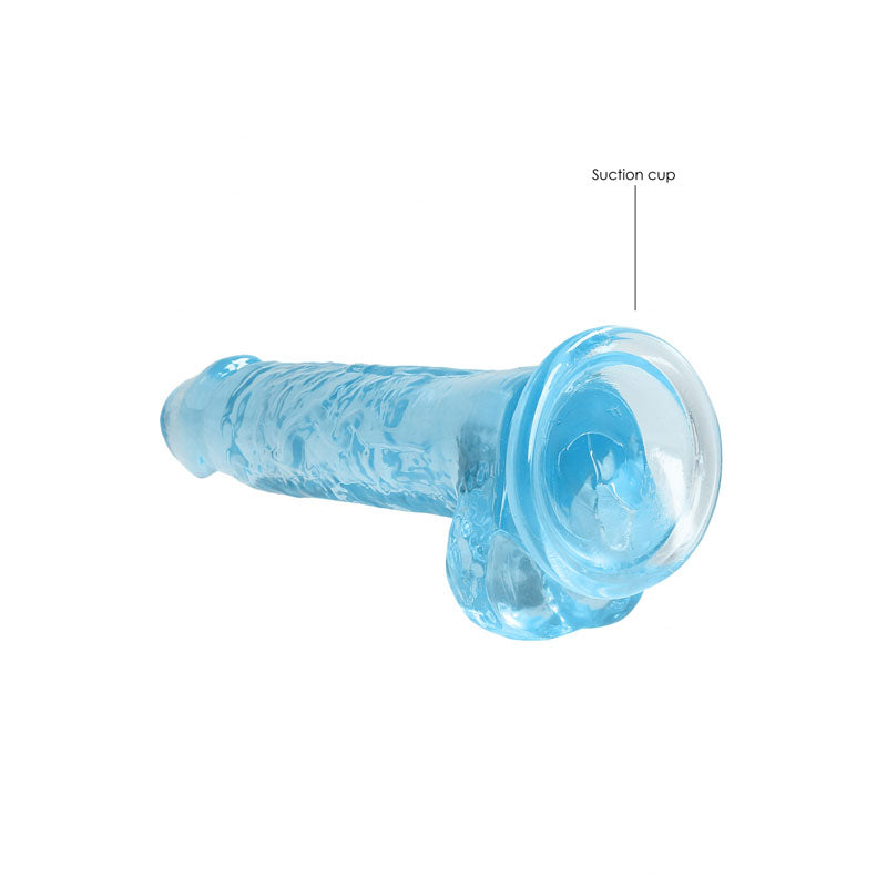 Realrock 7'' Realistic Dildo With Balls Blue 17.8 Cm Dong