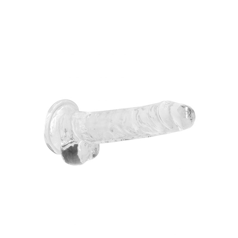 Realrock 7'' Realistic Dildo With Balls Clear 17.8 Cm Dong