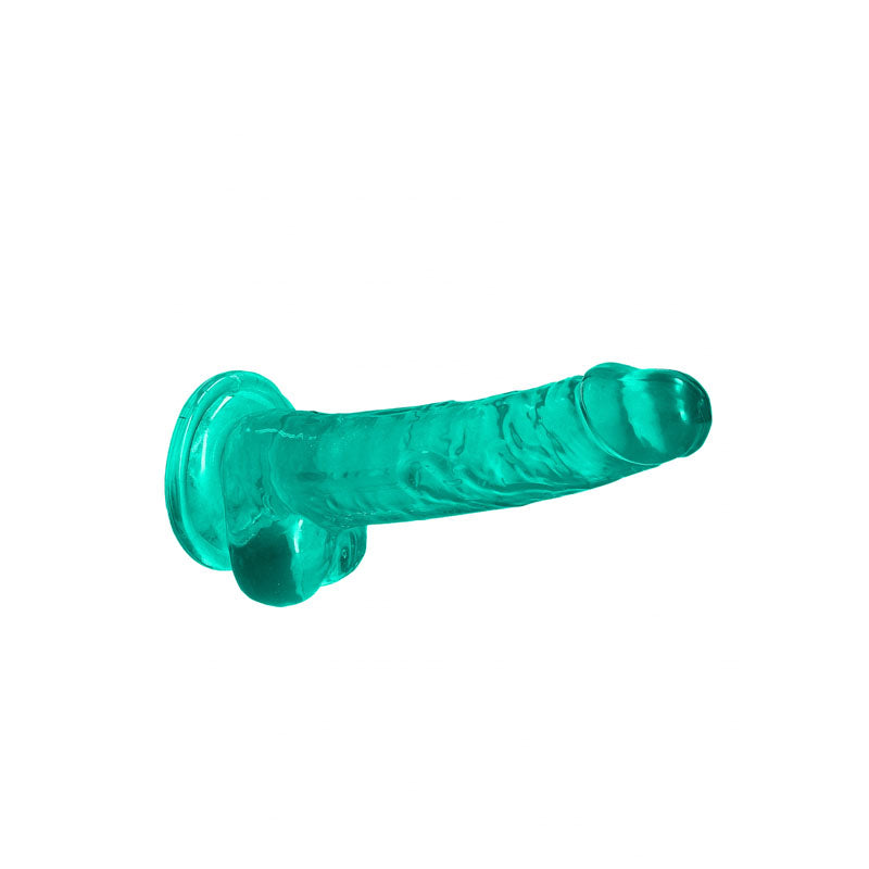Realrock 7'' Realistic Dildo With Balls Turquoise 17.8 Cm Dong