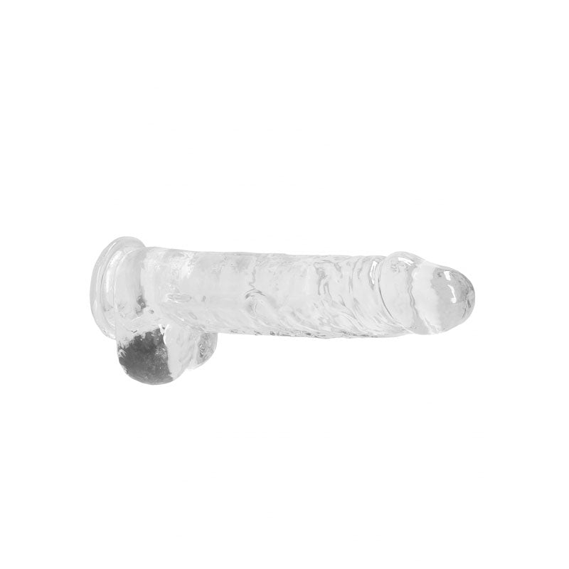 Real Rock 9'' Realistic Dildo With Balls Clear 22.9 Cm Dong