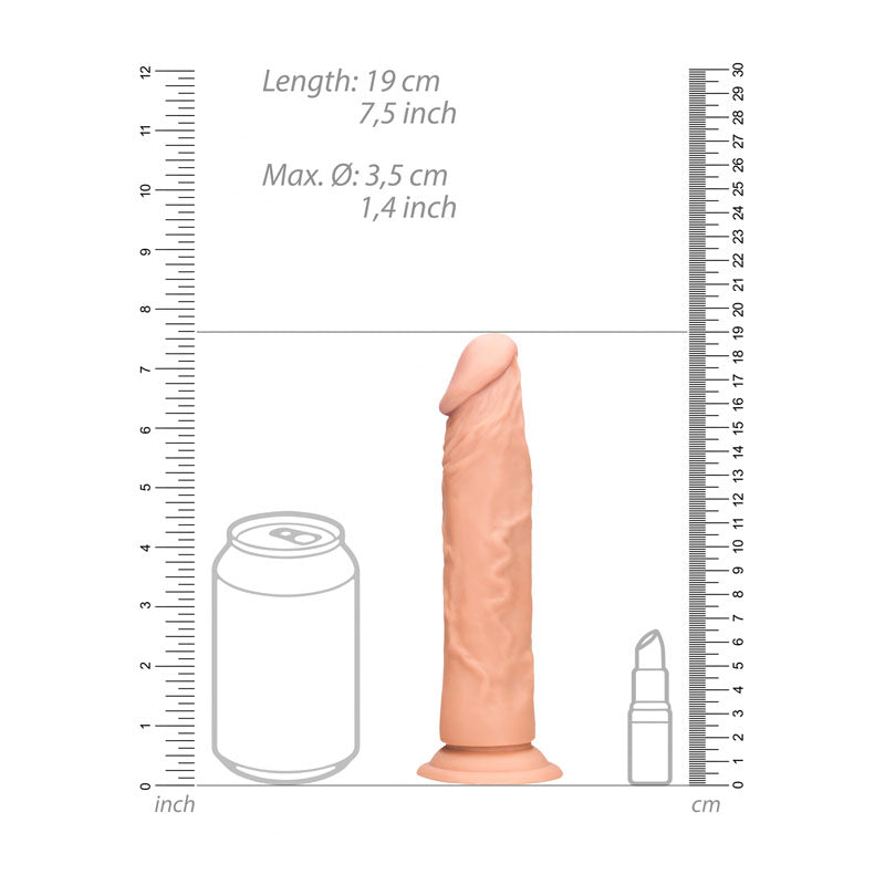 Realrock 7'' Realistic Dildo Flesh 17.8 Cm Dong