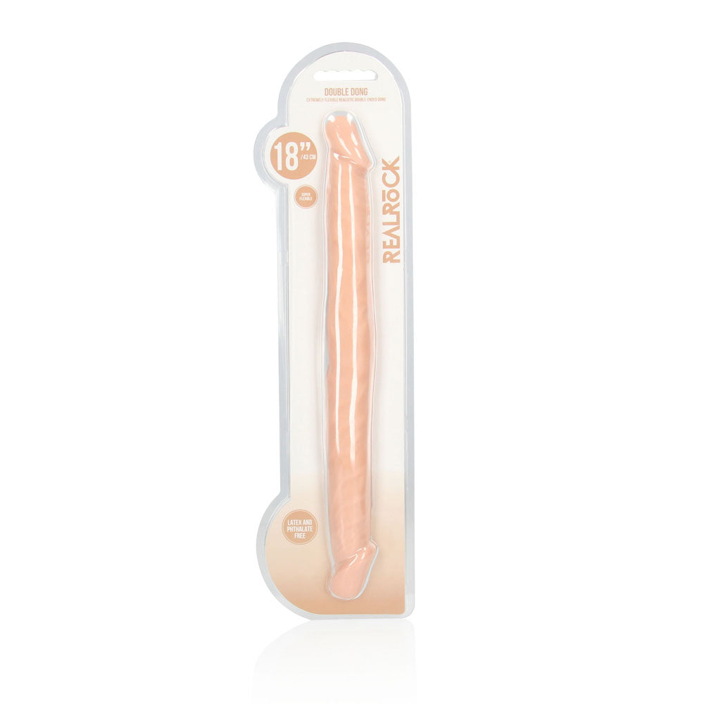 Realrock 18'' Double Dildo Flesh 46 Cm Double Dong