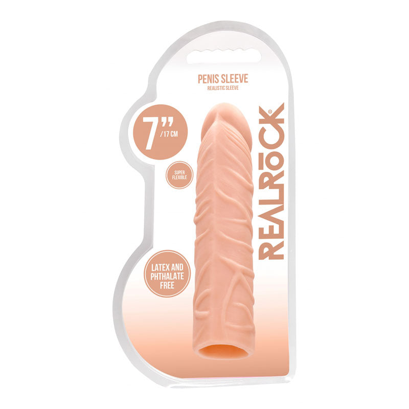 Realrock 7'' Penis Extender Flesh 17.8 Cm Penis Extension Sleeve