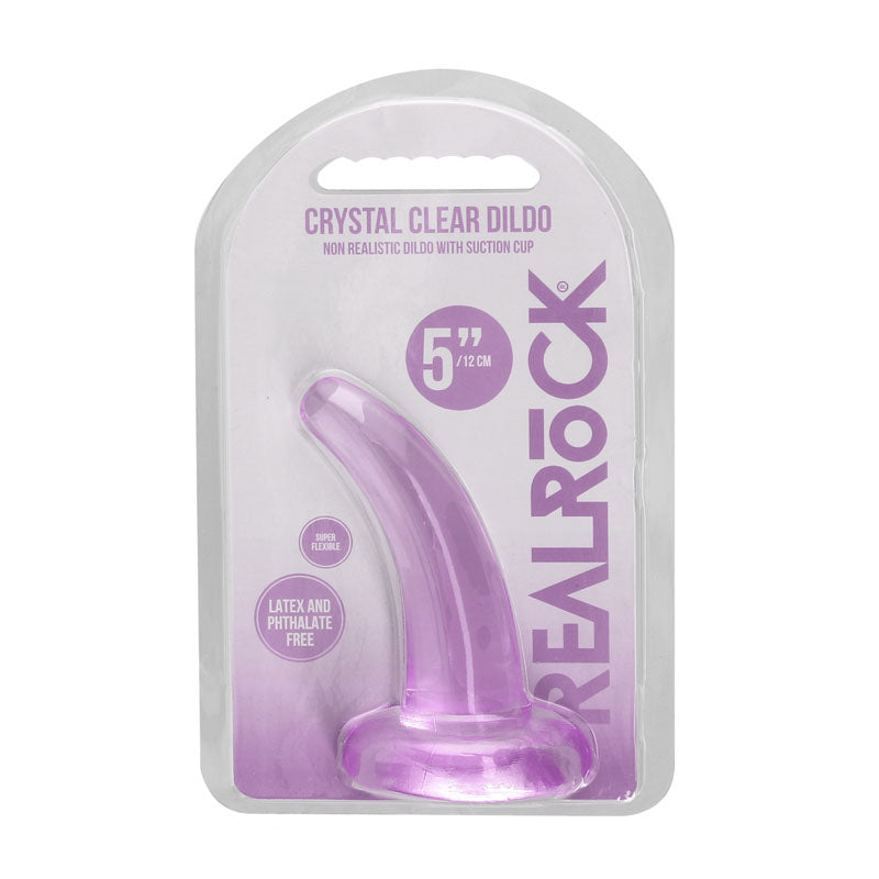 Realrock Non Realistic Dildo With Suction Cup 11.5 Cm Purple 11.5 Cm Curved Pegging Dong