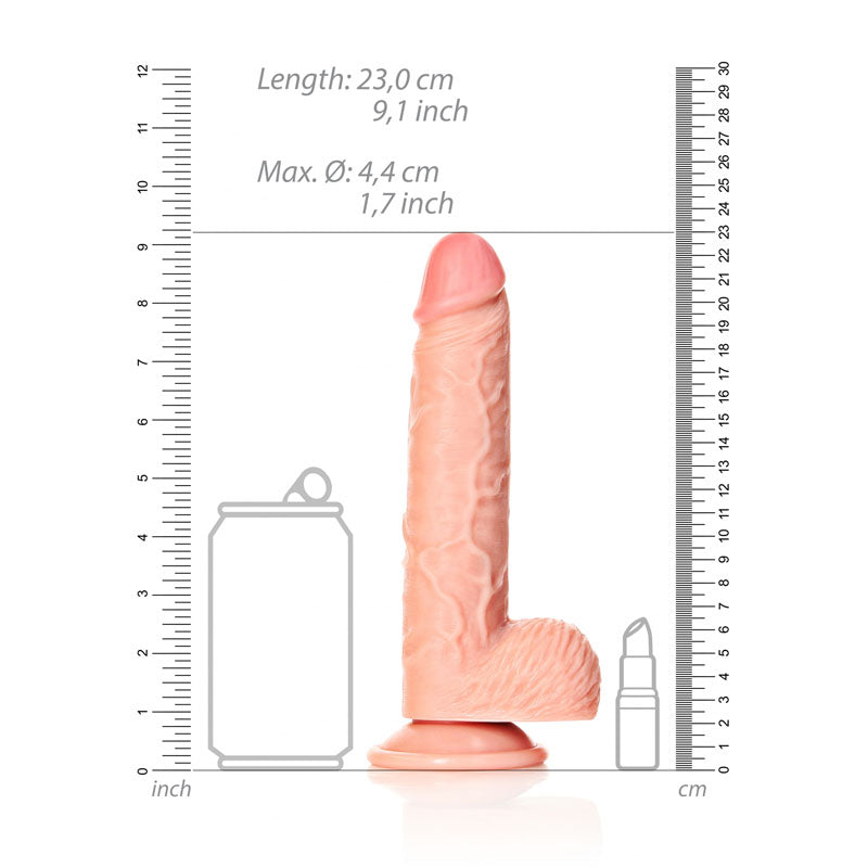 Realrock Straight Realistic Dildo With Balls 20.5 Cm Flesh 20.5 Cm (8'') Dong