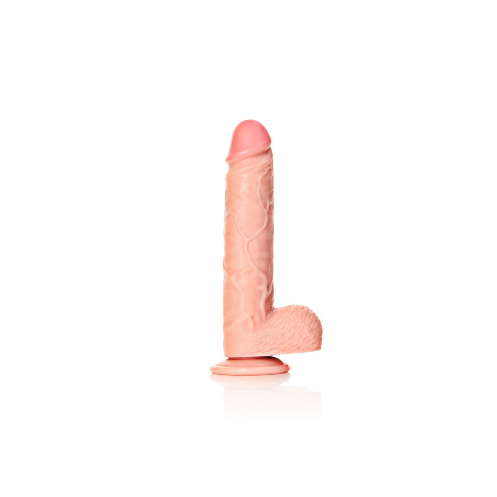 Realrock Straight Realistic Dildo With Balls 23 Cm Flesh 23 Cm (9'') Dong