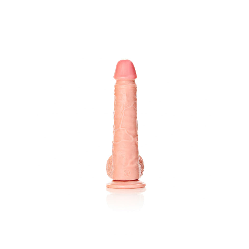 Realrock Straight Realistic Dildo With Balls 23 Cm Flesh 23 Cm (9'') Dong