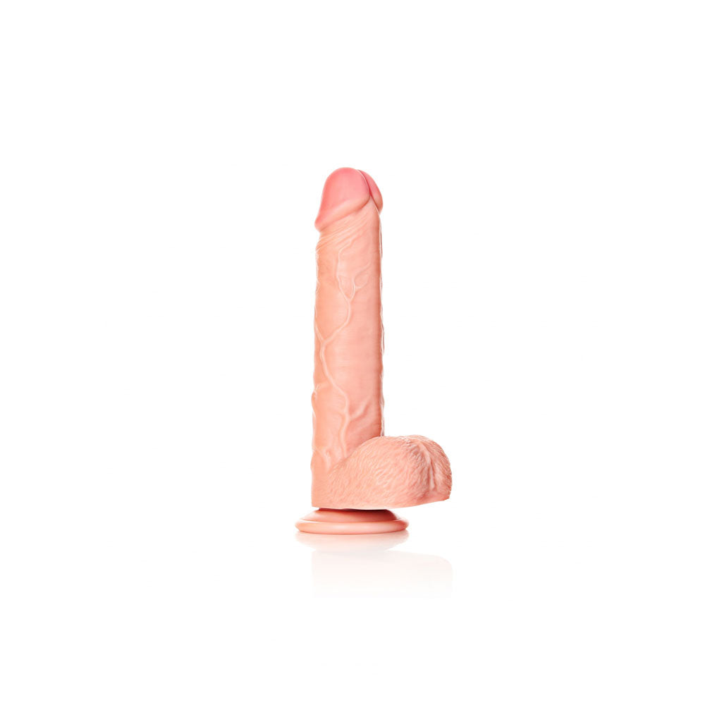 Realrock Straight Realistic Dildo With Balls 23 Cm Flesh 23 Cm (9'') Dong