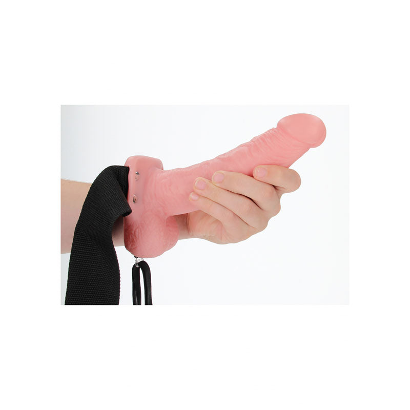 Realrock Hollow Strap On With Balls 18 Cm Flesh Flesh 18 Cm Hollow Strap On