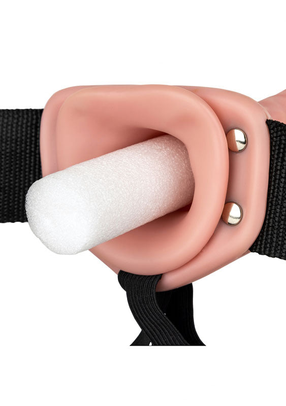 Realrock Hollow Strap On 20.5 Cm Flesh Flesh 20.5 Cm Hollow Strap On