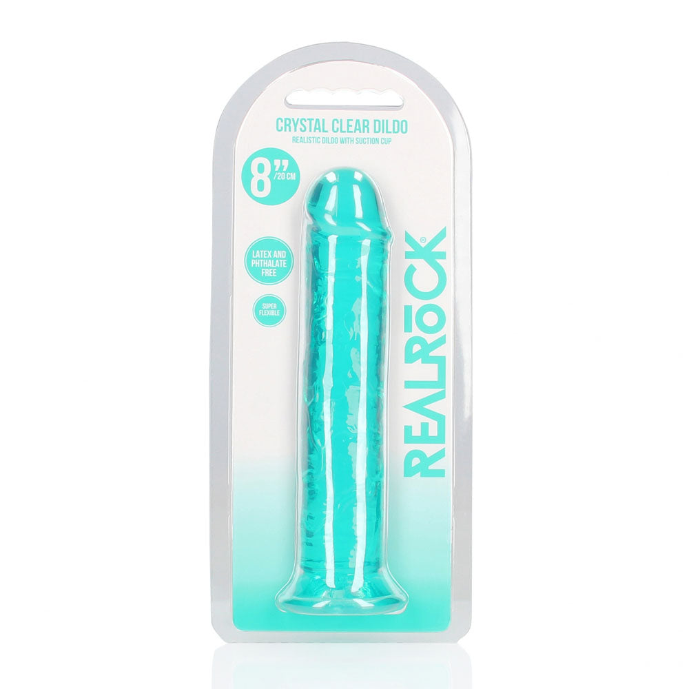 Realrock 20 Cm Straight Dildo Turquoise Turquoise 20 Cm (8'') Dong