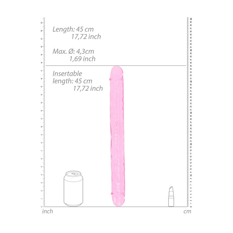 Realrock 45 Cm Double Dong Pink Pink 45 Cm (18'') Double Dong