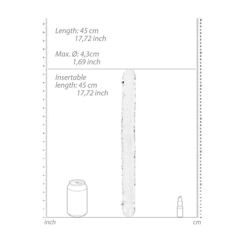 Realrock 45 Cm Double Dong Clear Clear 45 Cm (18'') Double Dong