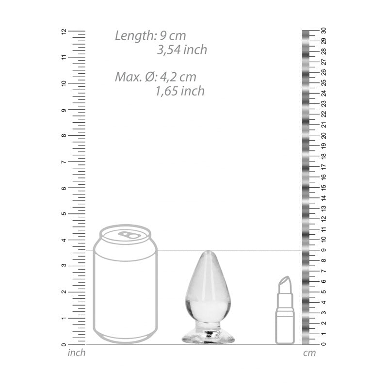 Realrock 9 Cm Anal Plug Clear Clear 9 Cm (3.5'') Butt Plug