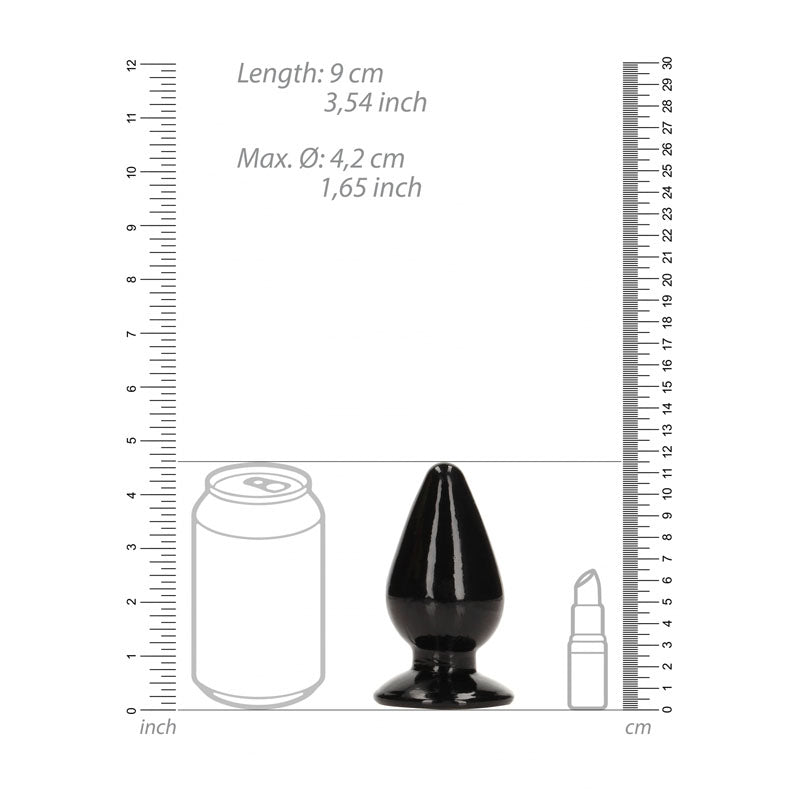 Realrock 11.5 Cm Anal Plug Black Black 11.5 Cm (4.5'') Butt Plug