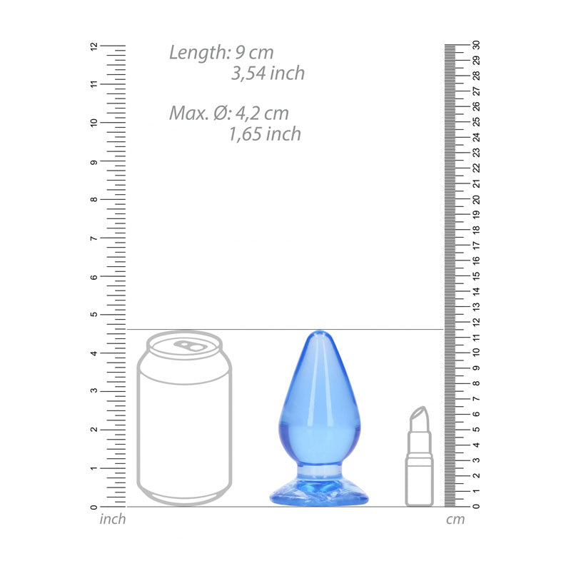 Realrock 11.5 Cm Anal Plug Blue Blue 11.5 Cm (4.5'') Butt Plug