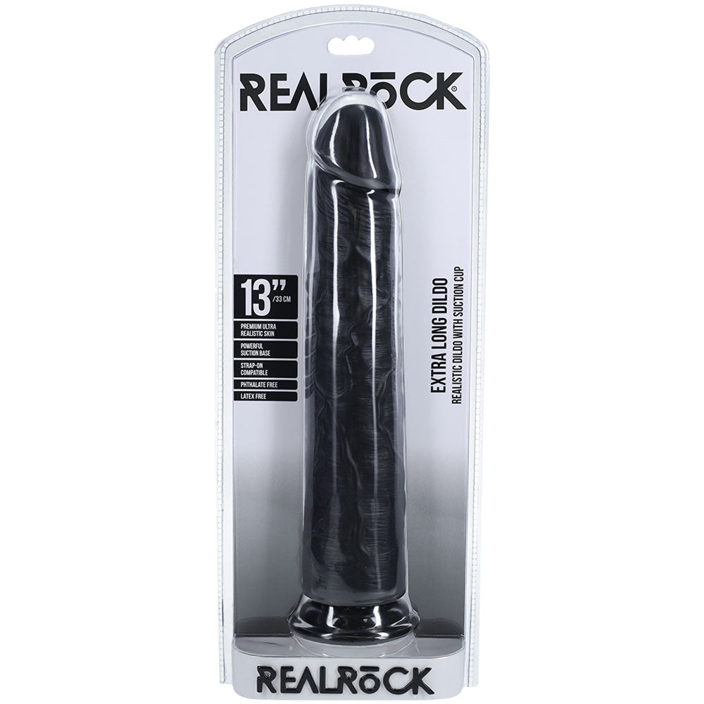 Realrock 33cm Extra Long Dildo Black Black 33 Cm (13'') Extra Long Dong
