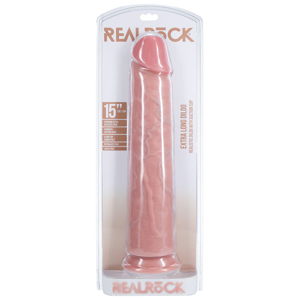 Realrock 38cm Extra Long Dildo Flesh Flesh 38 Cm (15'') Extra Long Dong