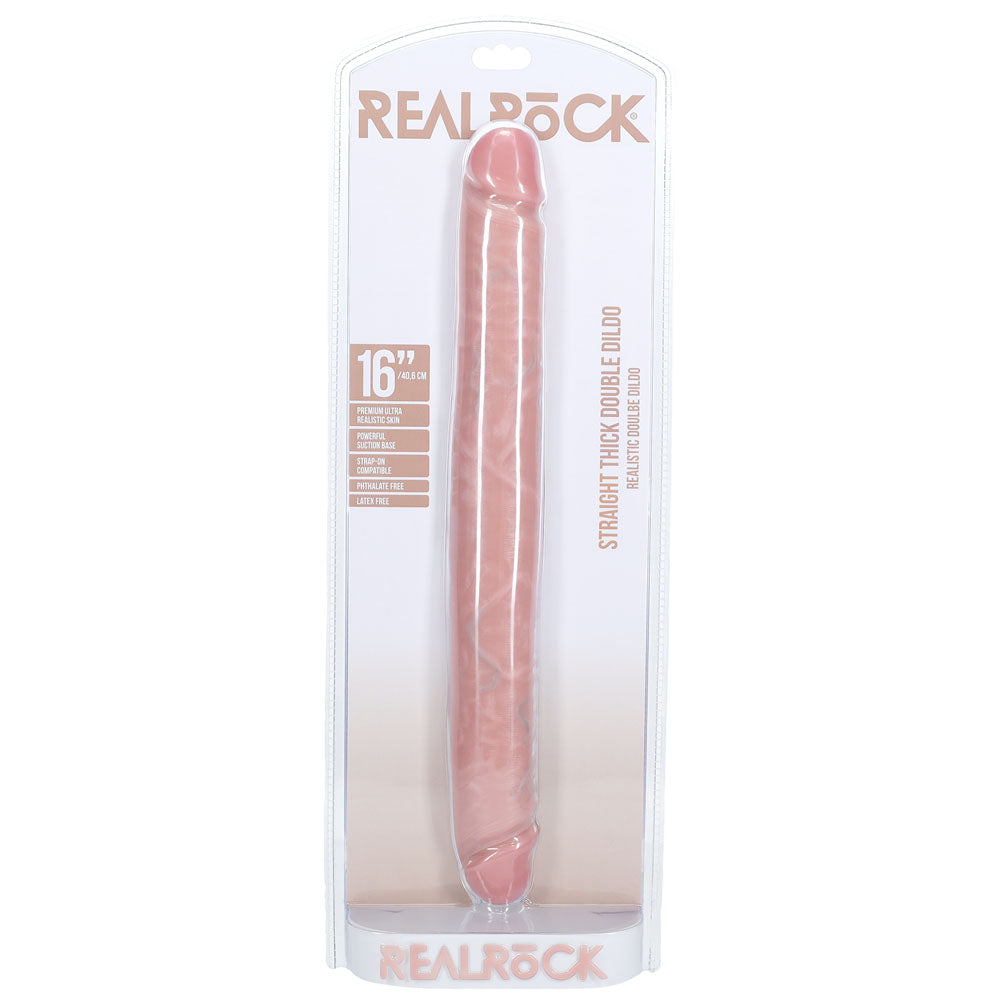 Realrock 40cm Thick Double Dildo Flesh Flesh 40 Cm (16'') Thick Double Dong