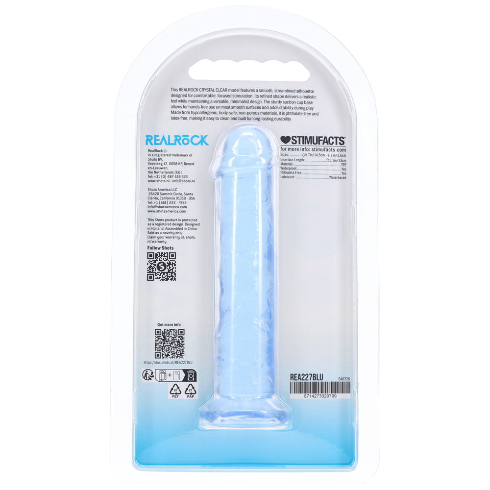 Realrock Realistic 5'' Dildo Blue Blue 12.7 Cm Dildo