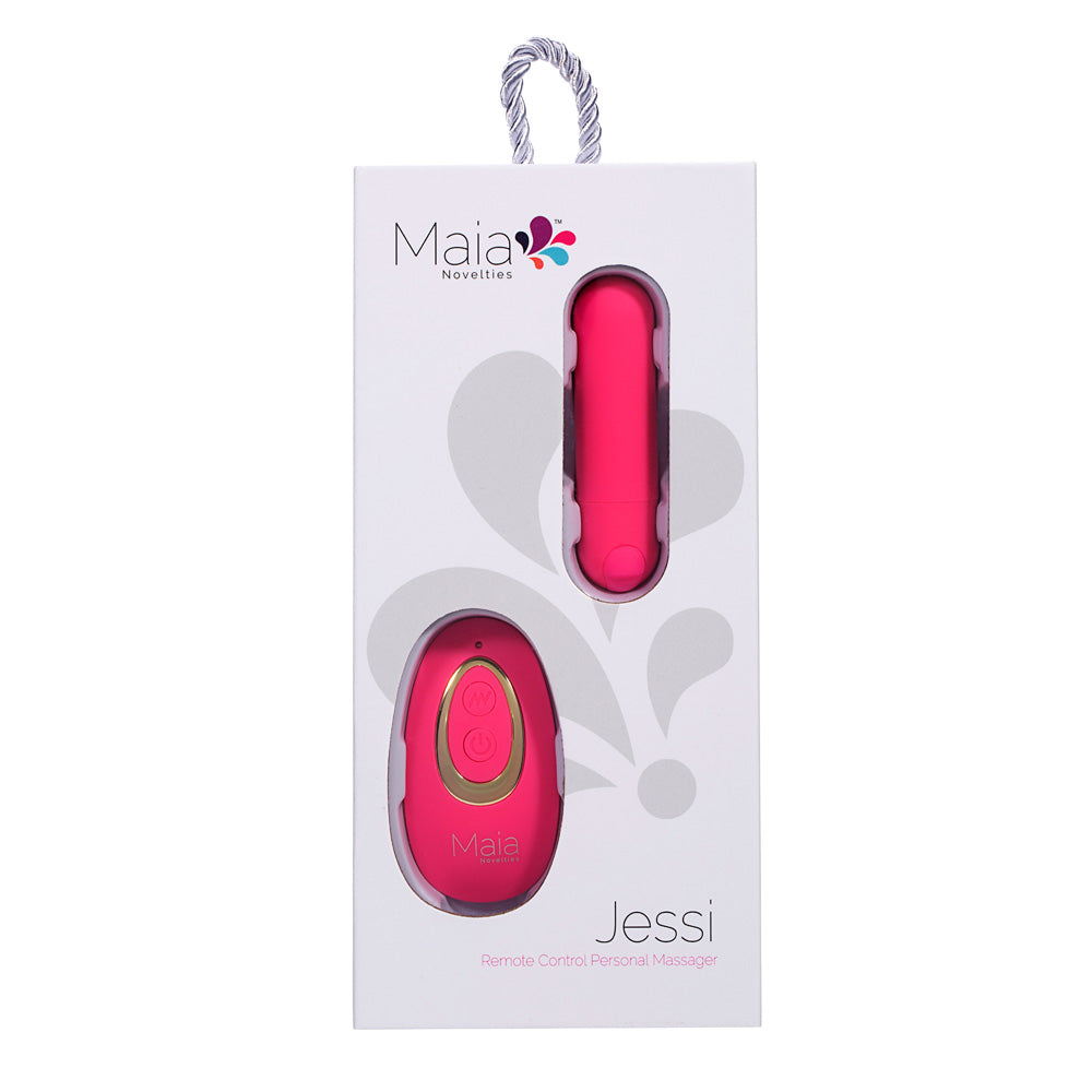 Maia Jessi Remote Pink 7.6 Cm Usb Rechargeable Bullet With Wireless Remote