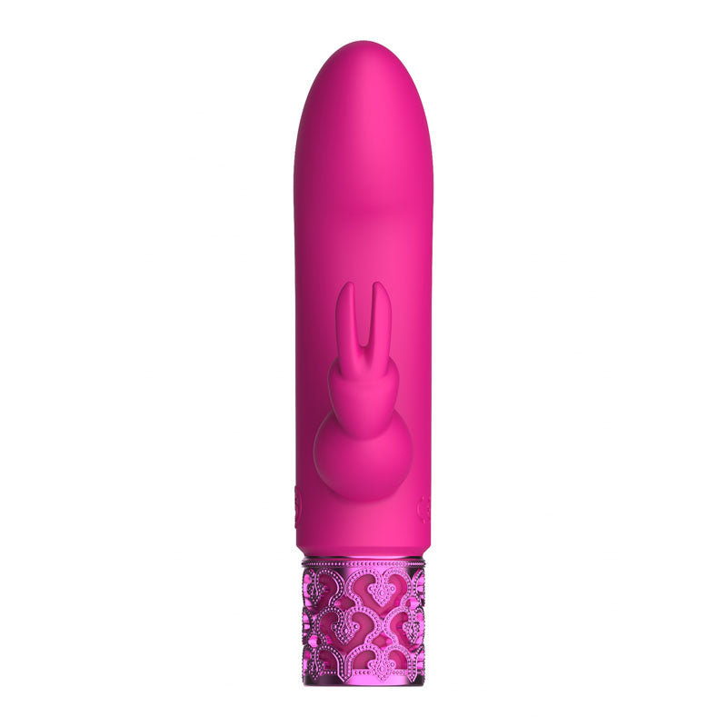 Royal Gems Dazzling Silicone Rechargeable Bullet Pink 12 Cm Usb Rechargeable Bullet