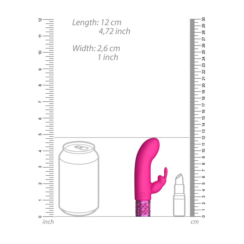 Royal Gems Dazzling Silicone Rechargeable Bullet Pink 12 Cm Usb Rechargeable Bullet
