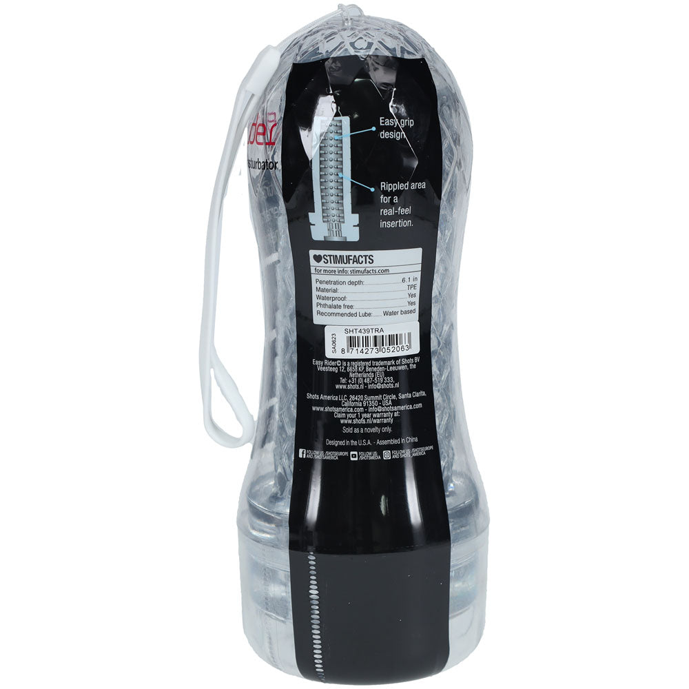 Shots Easy Rider Clear Clear Vagina Stroker