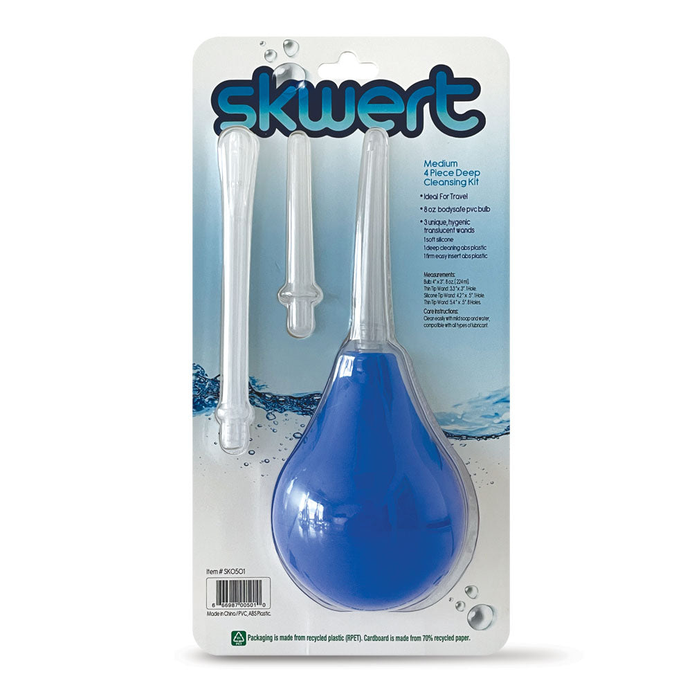 Skwert Medium 8 Oz Douche Kit Blue 240 Ml Unisex Douche Kit