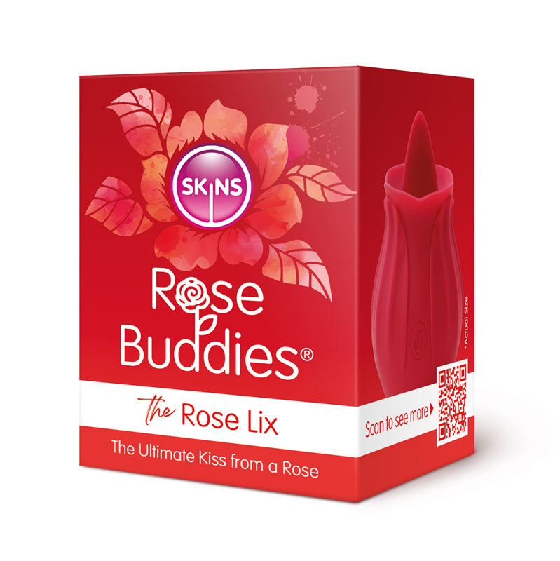 Skins Rose Buddies The Rose Lix Red Usb Rechargeable Flicking Rose Stimulator