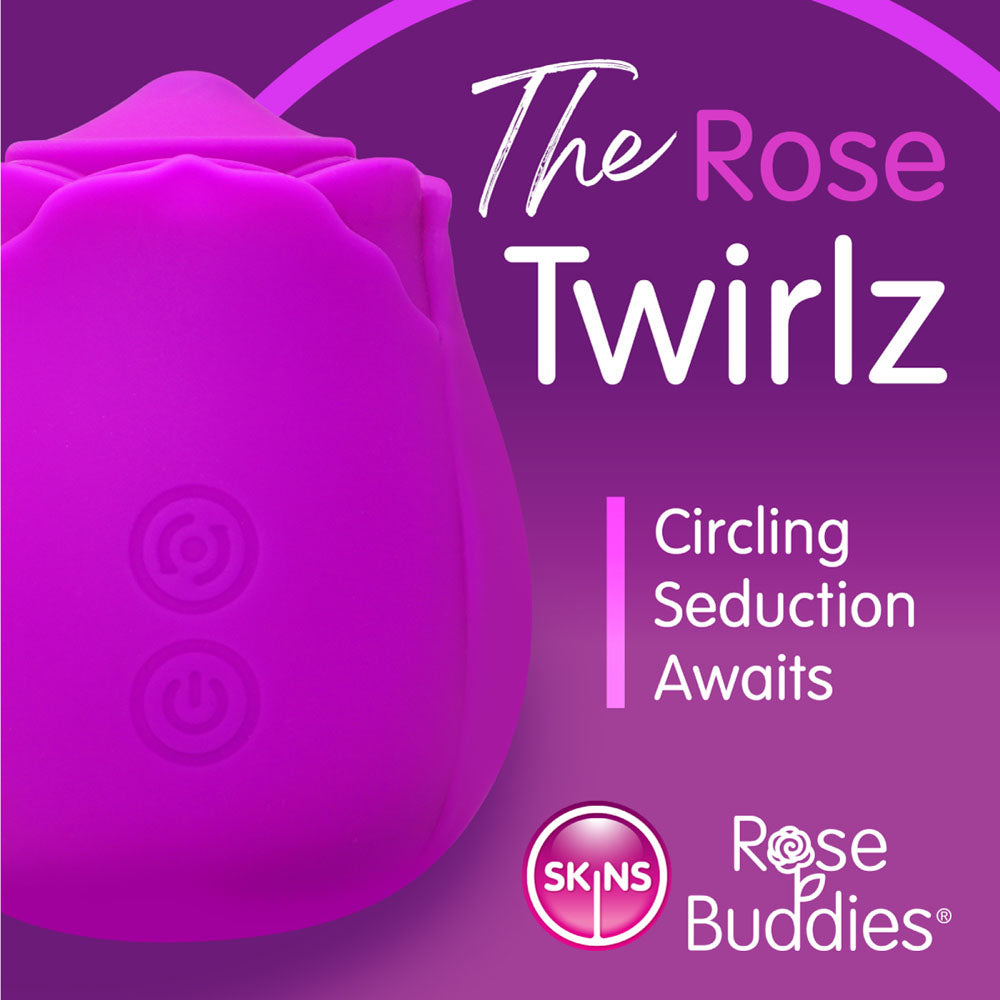 Skins Rose Buddies The Rose Twirlz Purple Usb Rechargeable Twirling Rose Stimulator