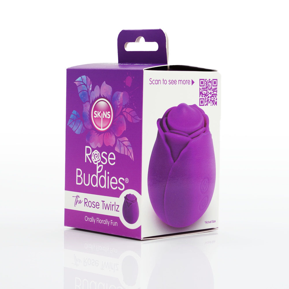 Skins Rose Buddies The Rose Twirlz Purple Usb Rechargeable Twirling Rose Stimulator